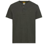 T-Shirt - Regular Fit - mit Knopfleiste - Bio Baumwolle - dunkelgrün Camel Active