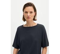 T-Shirt MARC O'POLO "aus Viskose-Stretch-Jersey", Damen, Gr. S, schwarz (schwarz navy), Obermaterial: 56% Viskose, 37% Modal, 7% Elasthan, unifarben, Basic, regular fit, Rundhals, normaler Saum, Shirt
