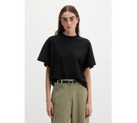 T-Shirt MARC O'POLO "aus Interlock-Jersey", Damen, Gr. XS, schwarz, Obermaterial: 100% Baumwolle, unifarben, loose fit, Rundhals, normaler Saum, Shirts T-Shirt (47042864-XS) schwarz