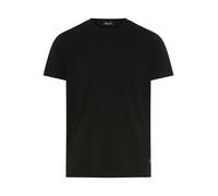 T-Shirt REPLAY, Damen, Gr. XXL, schwarz, Single Jersey, Obermaterial: 95% Baumwolle, 5% Elasthan, unifarben, regular fit normal, Rundhals, abgesteppte Kante, Shirts T-Shirt, Baumwoll-Mix, Rundhalsform
