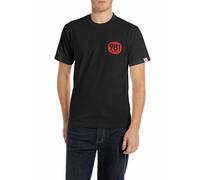 T-Shirt REPLAY, Herren, Gr. L, schwarz, Jersey, Obermaterial: 100% Baumwolle, bedruckt, regular fit, Rundhals, Shirts T-Shirt, mit 981-Print auf der Brust (37248519-L) schwarz