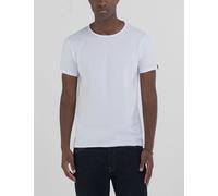 T-Shirt REPLAY, Herren, Gr. L, weiß, Jersey, Obermaterial: 100% Baumwolle, unifarben, regular fit, Rundhals, Shirts T-Shirt (87720912-L) weiß
