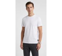 T-Shirt REPLAY, Herren, Gr. L, weiß, Single Jersey, Obermaterial: 95% Baumwolle, 5% Elasthan, unifarben, regular fit normal, Rundhals, abgesteppte Kante, Shirts T-Shirt, Baumwoll-Mix, Rundhalsform (49