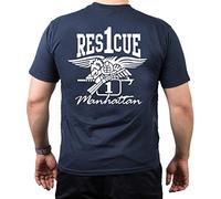 T-Shirt Rescue 1 - mit Eagle-Wappen - Manhattan - New Yorker Feuerwehr