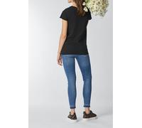 T-Shirt RICHROYAL, Damen, Gr. M, schwarz, Single Jersey, Obermaterial: 100% Baumwolle, Rundhals, Shirts T-Shirt, in femininer Basic-Form (32268622-M) schwarz