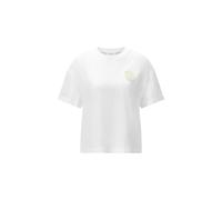 T-Shirt RICHROYAL, Damen, Gr. M, weiß, Single Jersey, Obermaterial: 100% Baumwolle, unifarben, regular fit taillenbedeckt, Rundhals, eingesetzt abgesteppte Kante, Shirts T-Shirt, Regular fit mit Musch