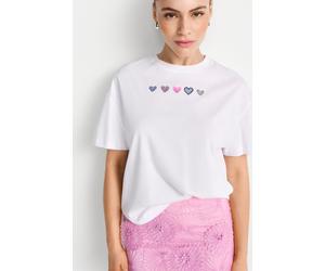 T-Shirt RICHROYAL, Damen, Gr. S, weiß, Single Jersey, Obermaterial: 100% Baumwolle, bequem hüftlang, Rundhals, Shirts T-Shirt (12345666-S) weiß