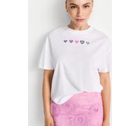 T-Shirt RICHROYAL, Damen, Gr. XS, weiß, Single Jersey, Obermaterial: 100% Baumwolle, bequem hüftlang, Rundhals, Shirts T-Shirt (12345666-XS) weiß