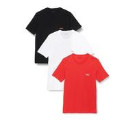 HUGO Regular Fit T-Shirt Set aus reiner Baumwolle im 3er-Pack in Rot, Größe M