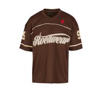 T-Shirt ROCAWEAR "Rocawear Rocawear BALLER Trikot", Damen, Gr. M, chocolate braun, 100% Polyester, bedruckt, normal, Rundhals, Shirts T-Shirt (95990564-M) chocolate braun