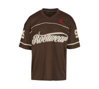 T-Shirt ROCAWEAR "Rocawear Rocawear BALLER Trikot", Damen, Gr. M, chocolate braun, 100% Polyester, bedruckt, normal, Rundhals, Shirts T-Shirt (95990564-M)