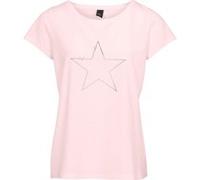 T-Shirt HEINE "T-Shirt", Damen, Gr. 42, rosa (rosé), 100% Baumwolle, unifarben, Rundhals, Shirts T-Shirt (55094430-42) rosé