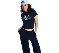 T-Shirt ROXY "Beach Love", Damen, Gr. M, blau (anthrazit), Obermaterial: 100% Baumwolle., Shirts T-Shirt (74447358-M) anthrazit
