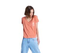 T-Shirt ROXY "Laguna Green", Damen, Gr. XL, orange (apricot brandy), Obermaterial: 65% Polyester, 35% Viskose., Shirts T-Shirt (30468729-XL) apricot brandy