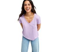 T-Shirt ROXY "Laguna Green V Neck", Damen, Gr. M, lila (viola), Obermaterial: 65% Polyester, 35% Viskose., Shirts T-Shirt (86386920-M) viola