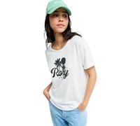 T-Shirt ROXY "Oceanwave Regular Slub", Damen, Gr. L, weiß (coconut milk), Obermaterial: 60% Baumwolle, 40% Polyester., Shirts T-Shirt (37415428-L) coconut milk