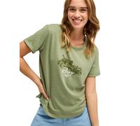 T-Shirt ROXY "Oceanwave Regular Slub", Damen, Gr. S, olivgrün, Obermaterial: 60% Baumwolle, 40% Polyester., Shirts T-Shirt (91604914-S) olivgrün