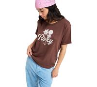 T-Shirt ROXY "Oceanwave Regular Slub", Damen, Gr. XL, french roast, Obermaterial: 60% Walkfrottier, 40% Microfaser;, Shirts T-Shirt (15367857-XL) french roast