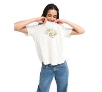 T-Shirt ROXY "Oceanwave Regular Slub", Damen, Gr. XXL, coconut milk, Obermaterial: 60% Baumwolle, 40% Polyester., Shirts T-Shirt (37302539-XXL) coconut milk