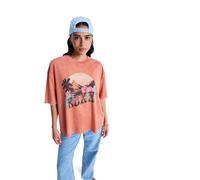 Roxy - Women's Talloversize Washed - T-Shirt, Gr. M, rot (ApricotBrandy)