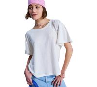 T-Shirt ROXY "TIME FOR PALM TREE", Damen, Gr. XXL (44), coconut milk, Obermaterial: 60% Baumwolle, 40% Polyester, Rundhals, Shirts T-Shirt (12182539-XXL) coconut milk