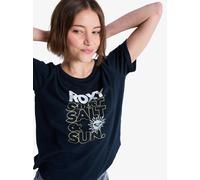 T-Shirt ROXY "VL OCEANWAVE REGULAR", Damen, Gr. S (36), anthrazit, Obermaterial: 60% Baumwolle, 40% Polyester, Rundhals, Shirts T-Shirt (63065625-S) anthrazit