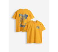 T-Shirt - Rückenprint - gelb XL