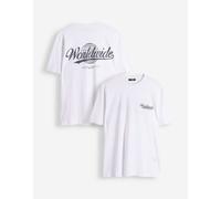 T-Shirt - Rückenprint - Weiß M