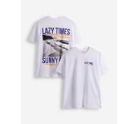 T-Shirt - Rückenprint - weiß XS