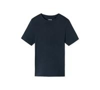 Schiesser Herren Schlafshirt Mix+Relax Kurzarm Rundhals Bio-Baumwolle Nachtblau Größe 48