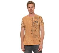 T-Shirt RUSTY NEAL Gr. L, braun (camelfarben) Herren Shirts (74947610-L) camelfarben