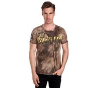 T-Shirt RUSTY NEAL, Herren, Gr. 3XL, braun, 100% Baumwolle, bedruckt, normal, Rundhals, Shirts T-Shirt, mit toller Batik-Optik (81739017-XXXL) braun