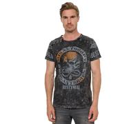 T-Shirt RUSTY NEAL, Herren, Gr. L, grau (anthrazit), 100% Baumwolle, bedruckt, normal, Rundhals, Shirts T-Shirt, mit Markenprint (54500321-L) anthrazit