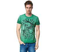 Rusty Neal T-Shirt, mit stylischem Totenkopf-Print M grün Herren Shirts T-Shirt M grün
