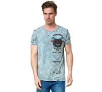 T-Shirt RUSTY NEAL, Damen, Gr. S, grau, 100% Baumwolle, bedruckt, normal, Rundhals, Shirts T-Shirt, mit verwaschenem Print (22377501-S) grau