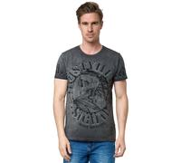 T-Shirt RUSTY NEAL, Herren, Gr. XL, grau (anthrazit), 100% Baumwolle, bedruckt, normal, Rundhals, Shirts T-Shirt, mit stylischem Totenkopf-Print (67267523-XL) anthrazit