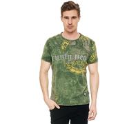 T-Shirt RUSTY NEAL, Jungen, Gr. L, grün (khaki), 100% Baumwolle, bedruckt, normal, Rundhals, Shirts T-Shirt, mit eindrucksvollem Print (21982264-L) khaki