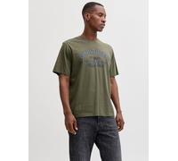 Rundhalsshirt JACK & JONES "JJEDENVER GRAPHIC TEE SS O-NECK SN", Jungen, Gr. S, dusty olive, Jersey, Obermaterial: 100% Baumwolle, bedruckt, Rundhals, Shirts Rundhalsshirt, mit Logobranding (93450834-