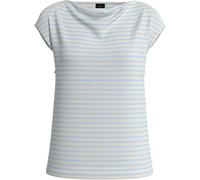 Viskoseshirt mit Wasserfall-Ausschnitt und Streifen 38 blau|creme 2177025.51G1.38