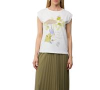 s.Oliver BLACK LABEL - Jersey-T-Shirt mit Artwork weiß - Gr. - 44