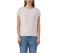 T-Shirt S.OLIVER, Damen, Gr. 36, rose, Jersey, Obermaterial: 95% Viskose, 5% Elasthan, unifarben, regular fit taillenbedeckt, Rundhals, Shirts T-Shirt, mit Markenlabel (87727443-36) rose