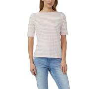 s.Oliver Gestreiftes Halbarmshirt im Slim Fit mit Flammgarn
