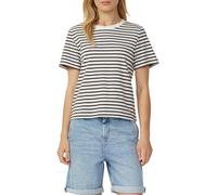 Verkürztes T-Shirt aus Interlockjersey 38 braun|creme 2166284.88G1.38