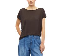 T-Shirt S.OLIVER, Damen, Gr. 40, braun, Jersey, Obermaterial: 95% Viskose, 5% Elasthan, regular fit taillenbedeckt, Rundhals, Shirts T-Shirt, mit Markenlabel (74176513-40) braun