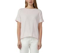 T-Shirt S.OLIVER, Damen, Gr. 42, rosa (rose), Web, Obermaterial: 100% Baumwolle, unifarben, relaxed fit normal, Rundhals, Bündchen, Shirts T-Shirt, mit offenem Saum (72533201-42) rose