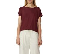 T-Shirt S.OLIVER, Damen, Gr. 44, dunkelrot, Jersey, Obermaterial: 95% Viskose, 5% Elasthan, regular fit taillenbedeckt, Rundhals, Shirts T-Shirt, mit Markenlabel (96059521-44) dunkelrot