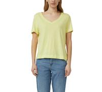 Flammgarn-T-Shirt mit Ausschnitt-Detail 46 gelb 2176253.7111.46