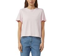 T-Shirt S.OLIVER, Damen, Gr. 46, rose, Jersey, Obermaterial: 100% Baumwolle, unifarben, gerade hüftbedeckend, Rundhals, abgesteppte Kante, Shirts T-Shirt, Sommershirt unifarben (41148151-46) rose