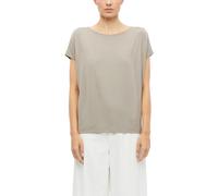 T-Shirt S.OLIVER, Damen, Gr. 46, taupe, Jersey, Obermaterial: 95% Viskose, 5% Elasthan, regular fit taillenbedeckt, Rundhals, Shirts T-Shirt, mit Markenlabel (66597020-46) taupe
