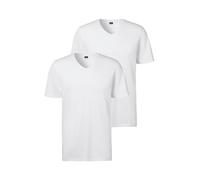 T-Shirt S.OLIVER, Damen, Gr. XXL, weiß, Jersey, Obermaterial: 95% Baumwolle, 5% Elasthan, unifarben, Basic, bequem normal, V-Ausschnitt, abgesteppte Kante, Shirts T-Shirt, klassisches Unterziehshirt (